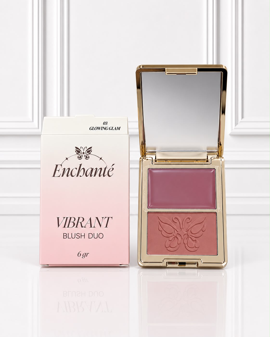 VIBRANT BLUSH DUO ENCHANTE GLOWING GLAM TONO 03 EC020
