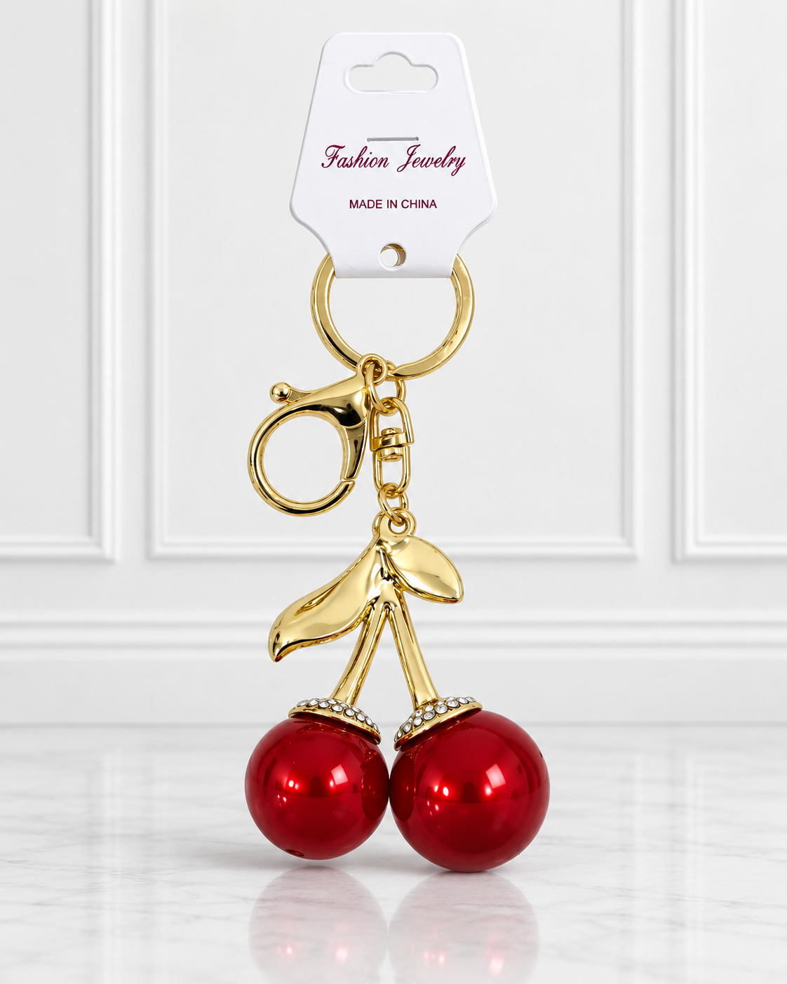 LLAVERO CEREZA GRANDE FASHION JEWELRY
