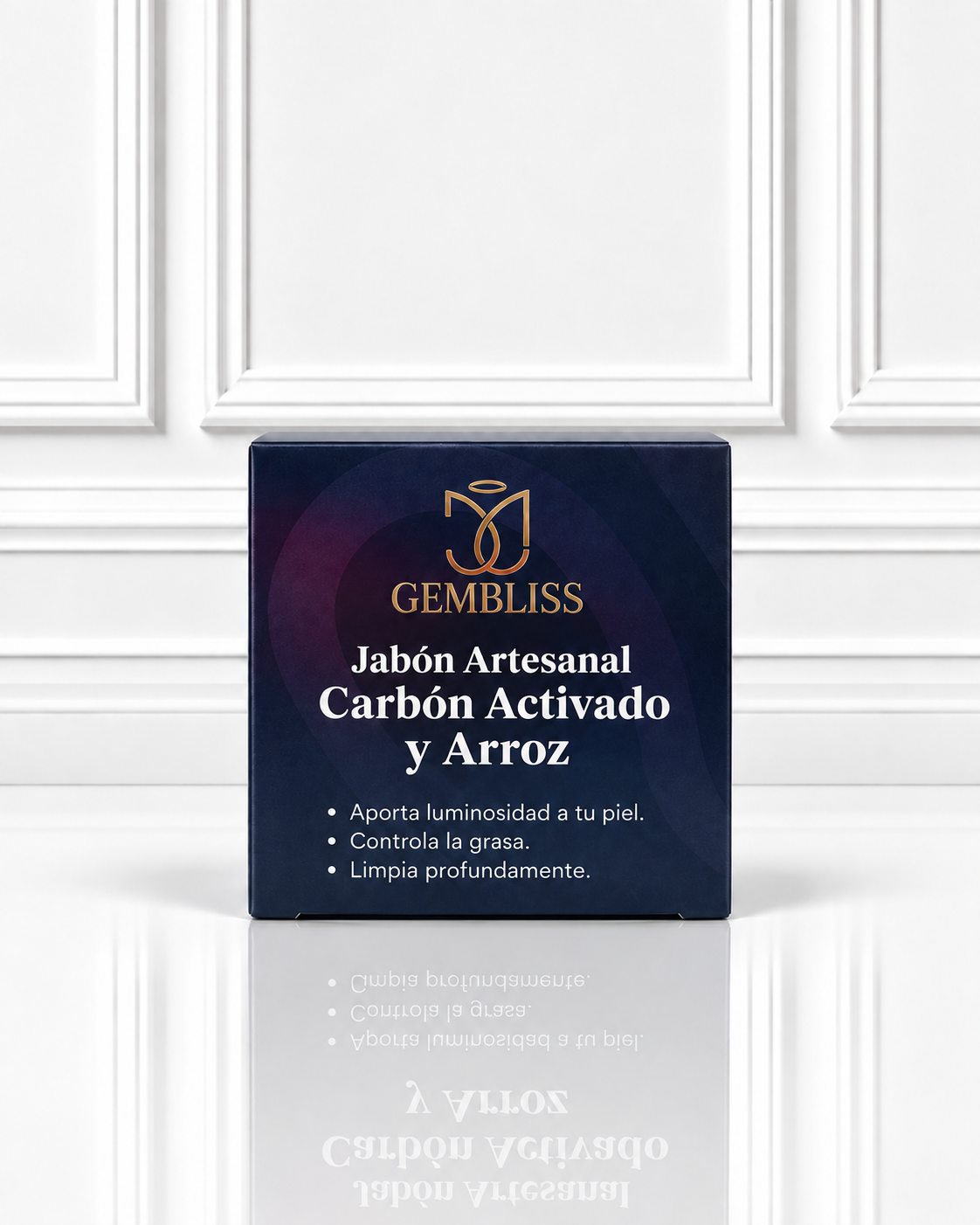 JABON ARTESANAL EN BARRA CARBON Y ARROZ GEMBLISS