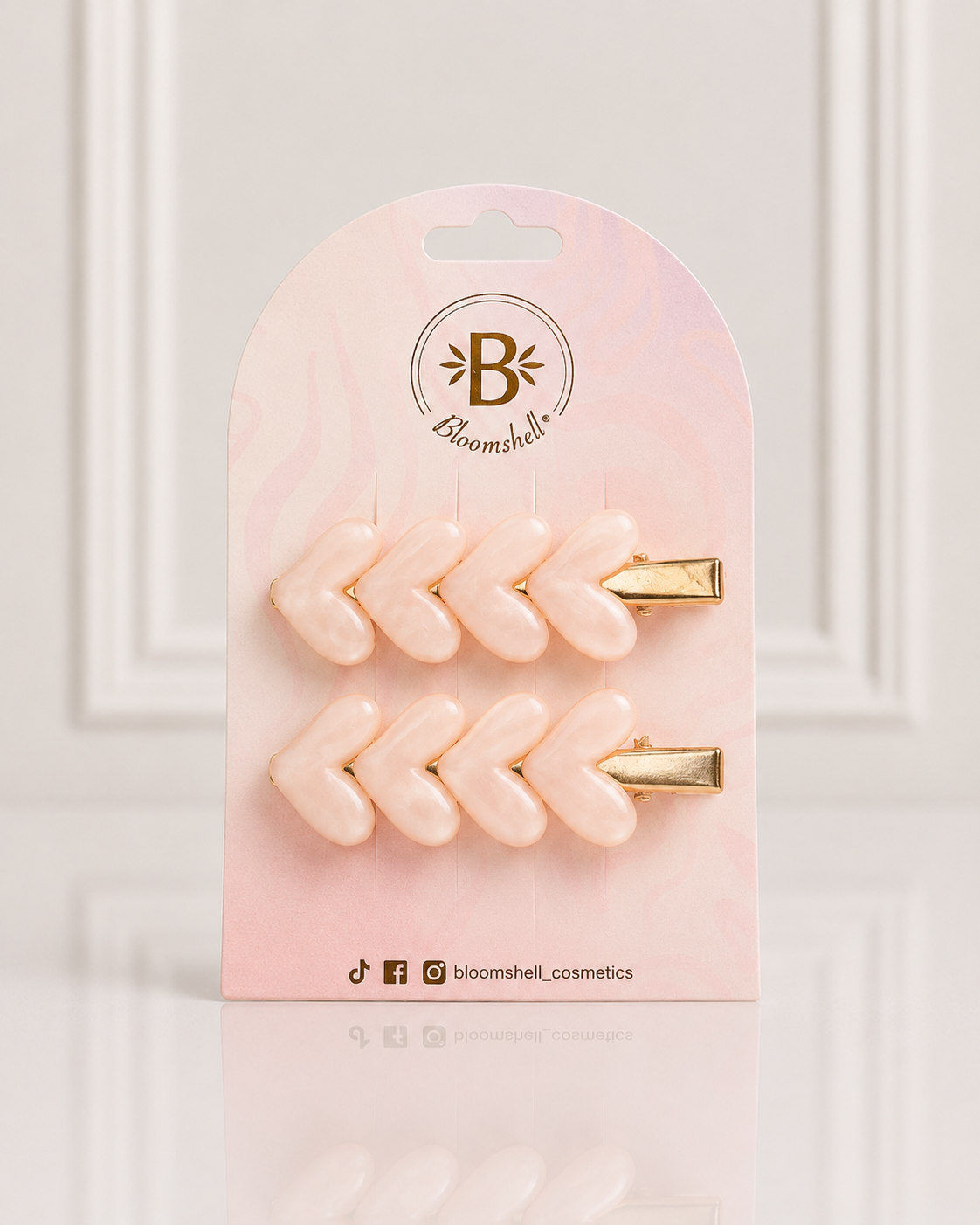 PINZAS PARA EL CABELLO CORAZONCITO BLOOMSHELL BL-YM005