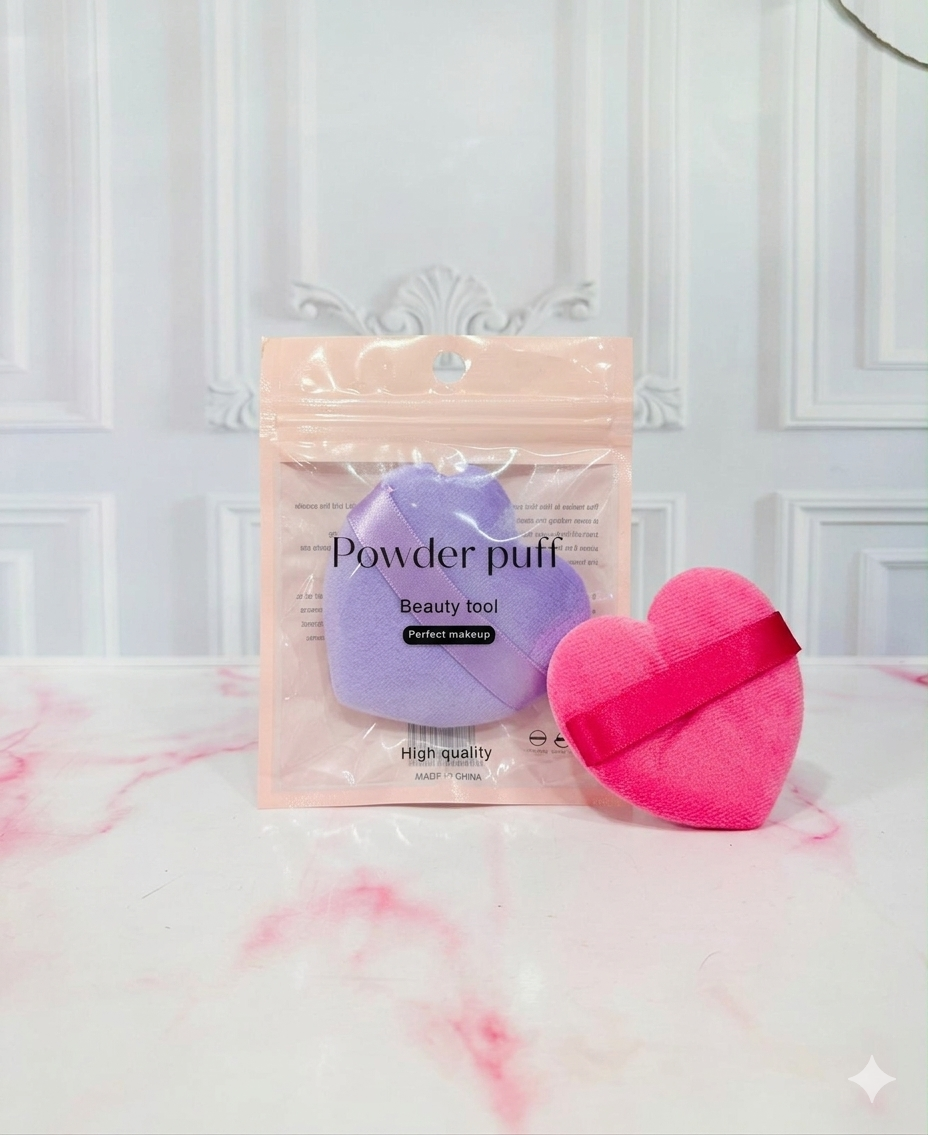 BORLA TERCIOPELO CORAZON POWDER PUFF 1307