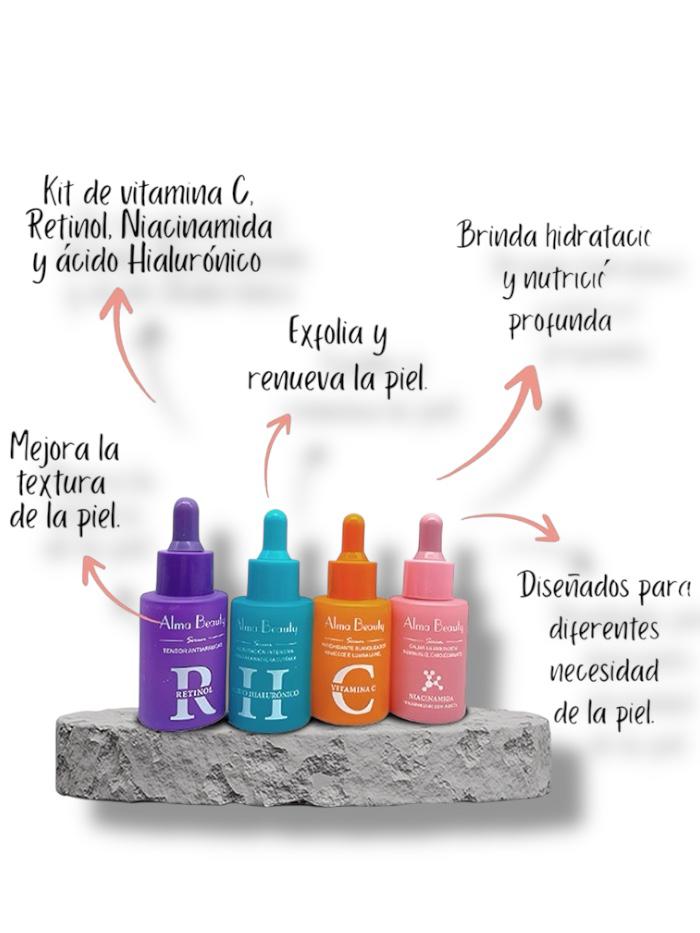 KIT X4 SERUM FACIAL ALMA BEAUTY