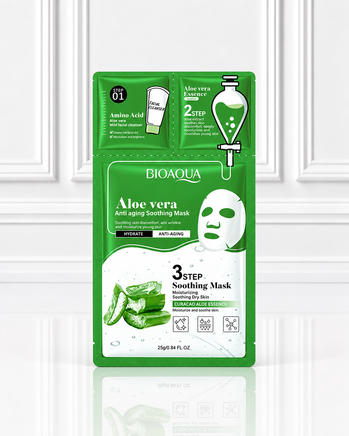 MASCARILLA FACIAL 3 PASOS ALOE BQY8236