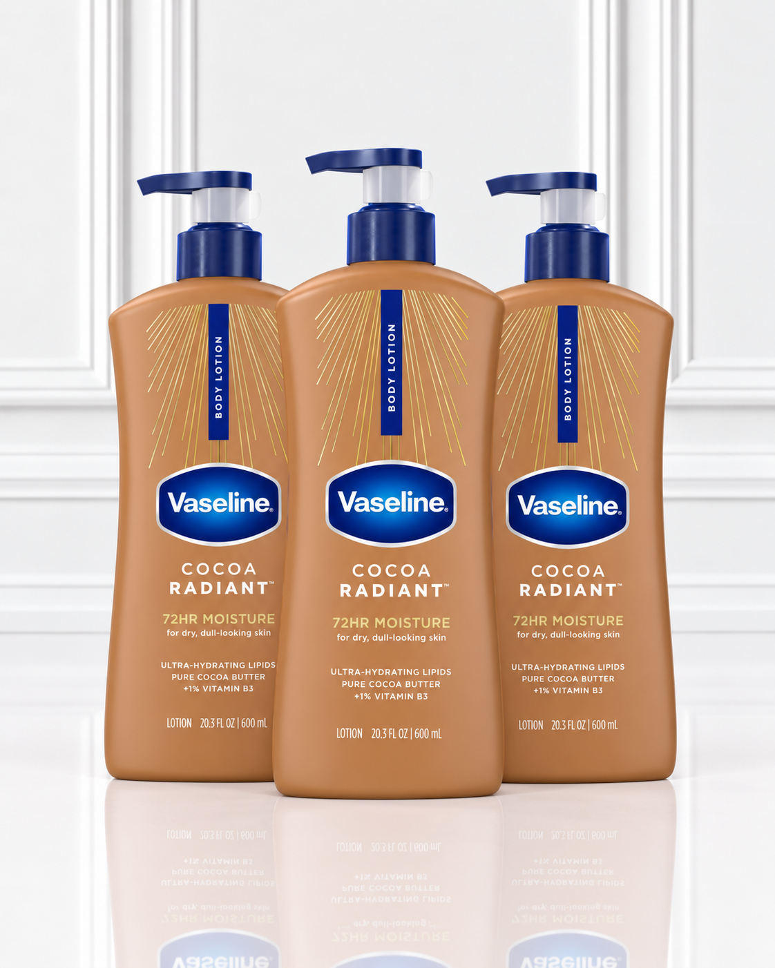 CREMA PARA LA PIEL COCOA RADIANT VASELINE 600ML