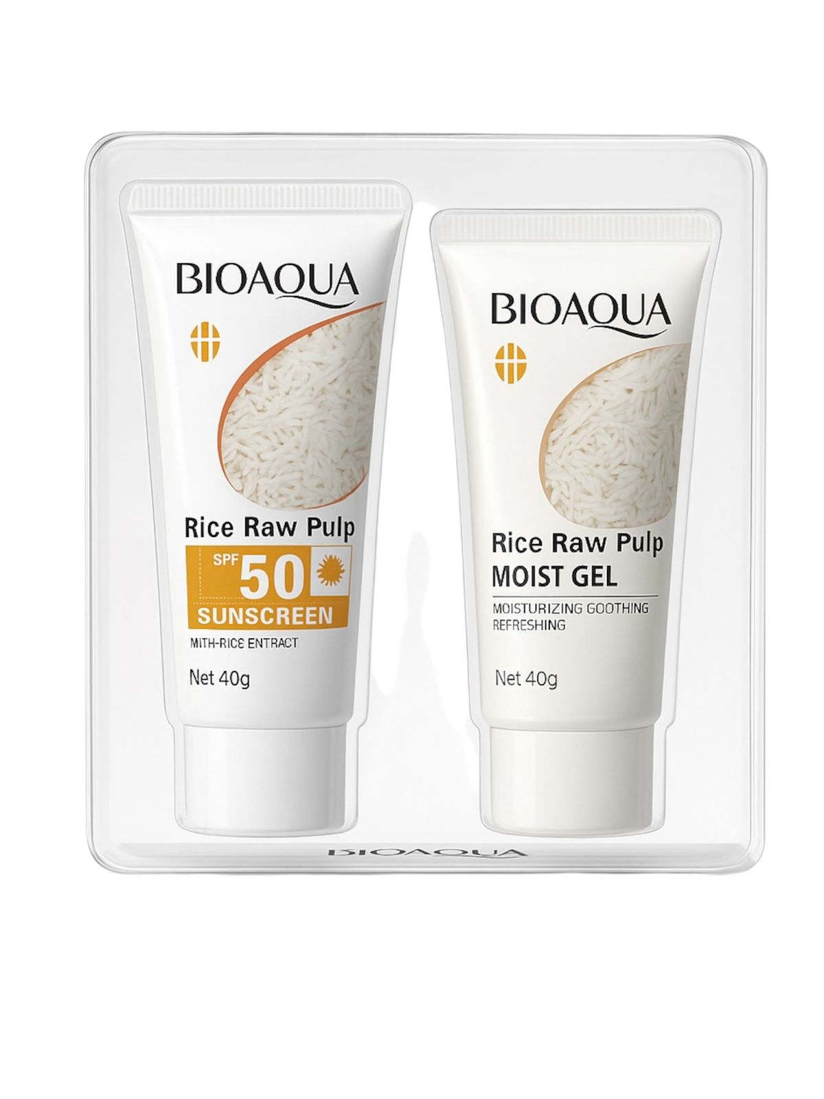 KIT DE PROTECTOR SOLAR Y GEL DE ARROZ BIOAQUA BQY79855