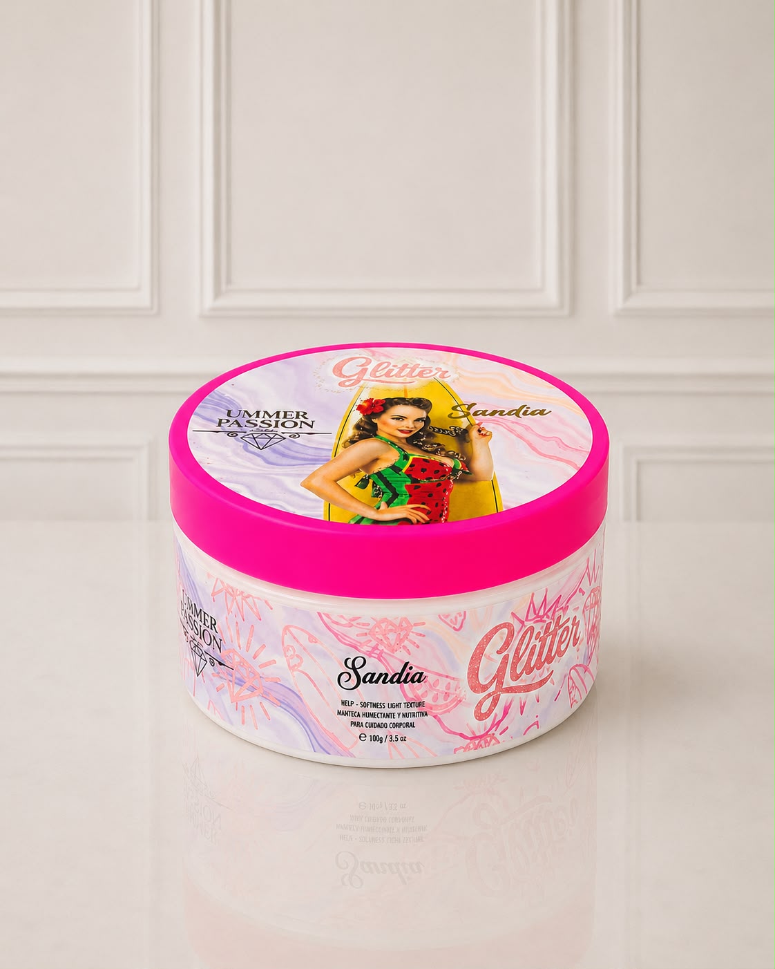 MANTEQUILLA GLITER SANDIA 185GR