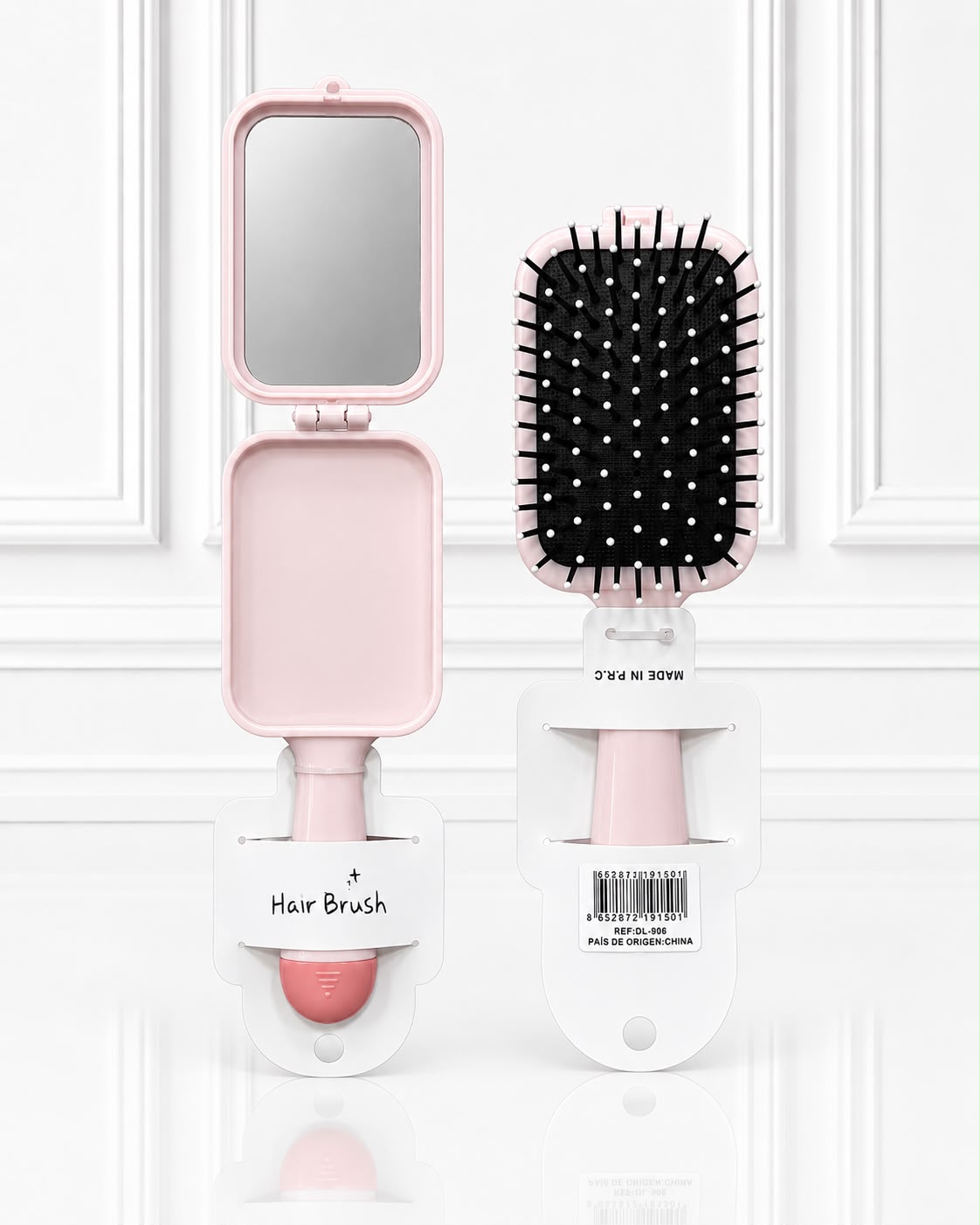 CEPILLO+ESPEJO PLEGABLE BEST FRIEND HAIR BRUSH DL-906