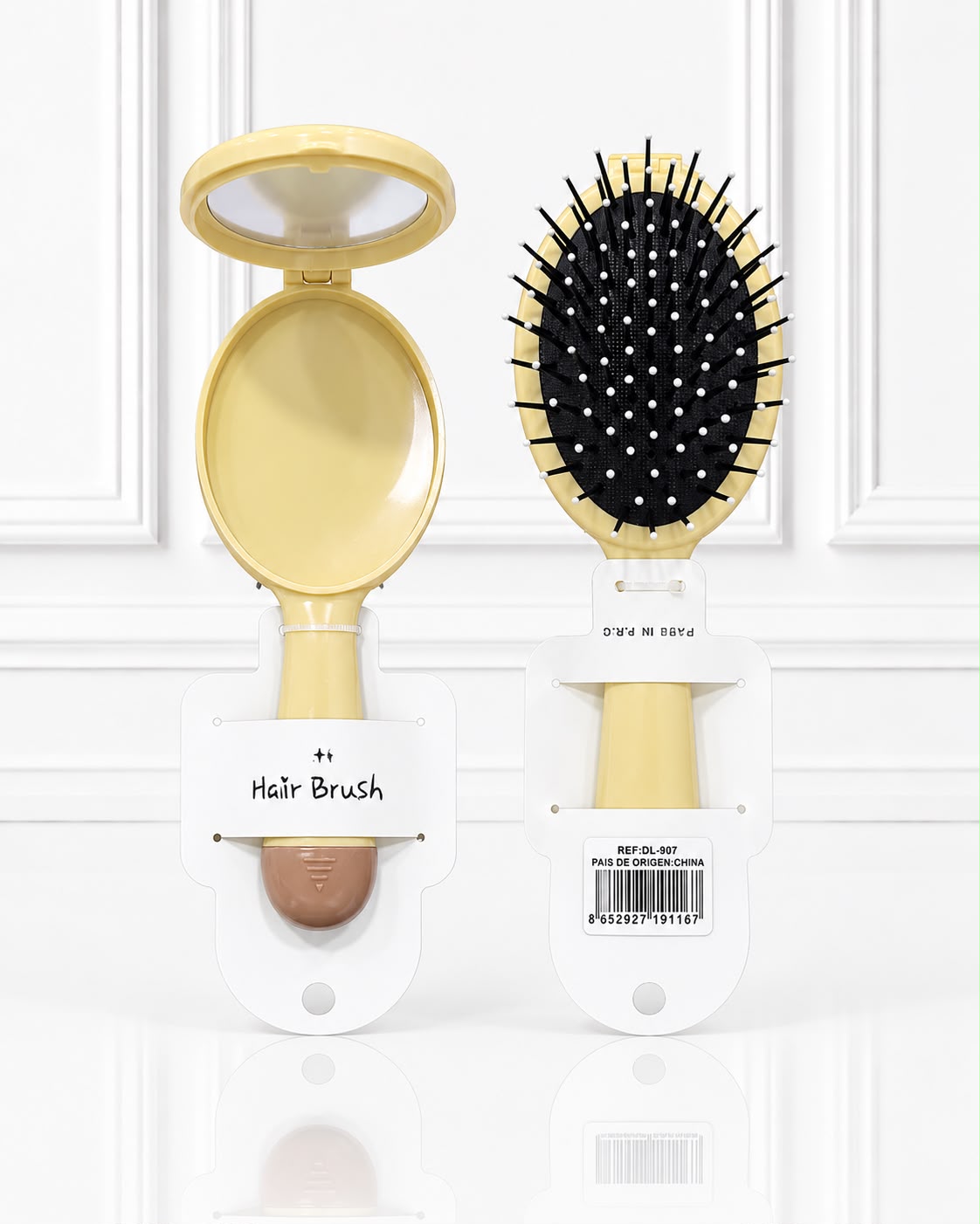 CEPILLO+ESPEJO PLEGABLE HAIR BRUSH DL-907