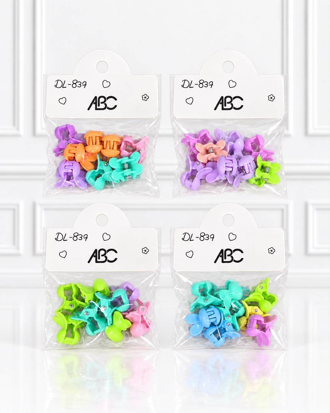 GANCHO MINI CONEJO Y ESTRELLITAS X8 ABC DL-837