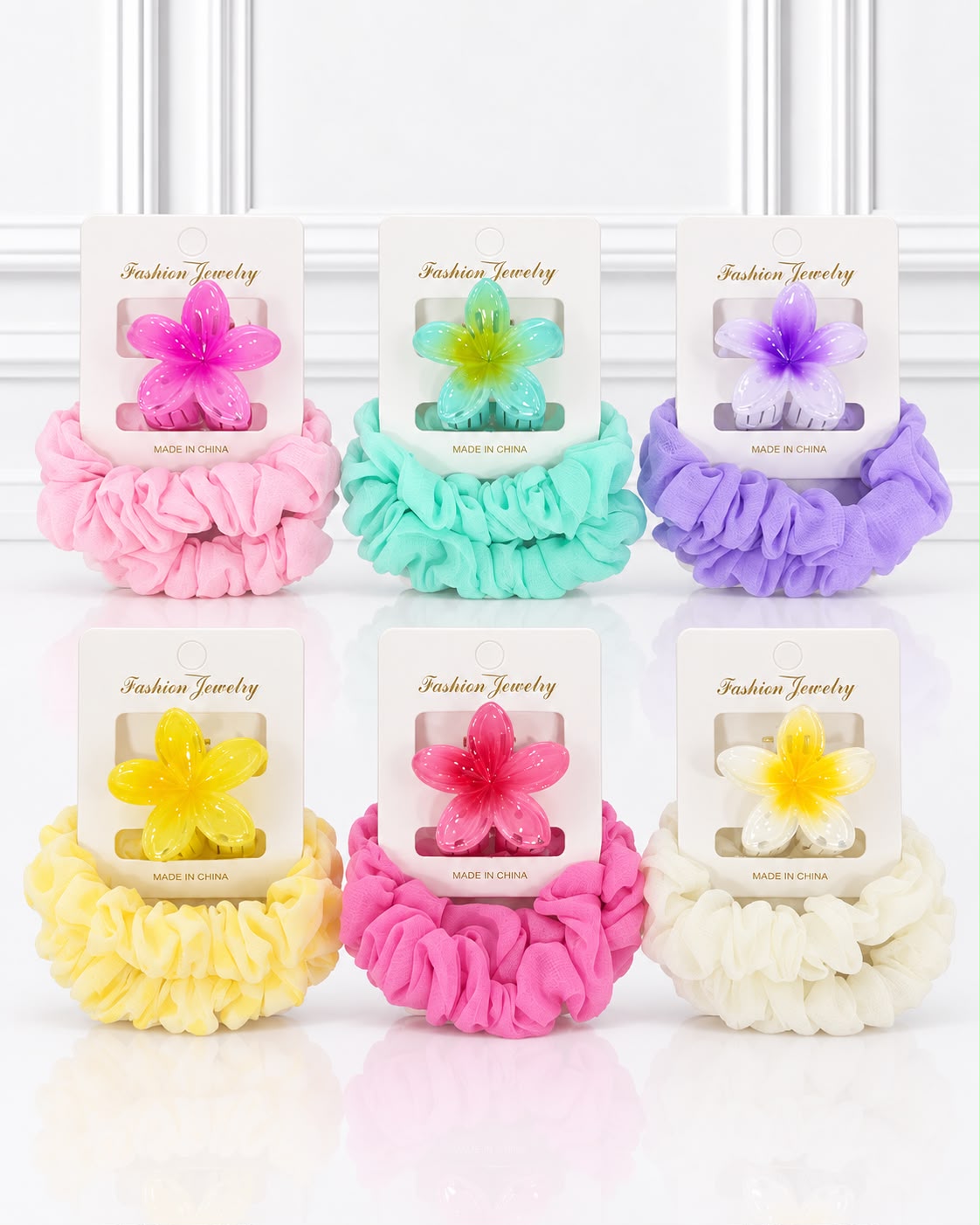 MOÑA MINI+GANCHO CAIMAN FLOR FASHION JEWELRY DL-661
