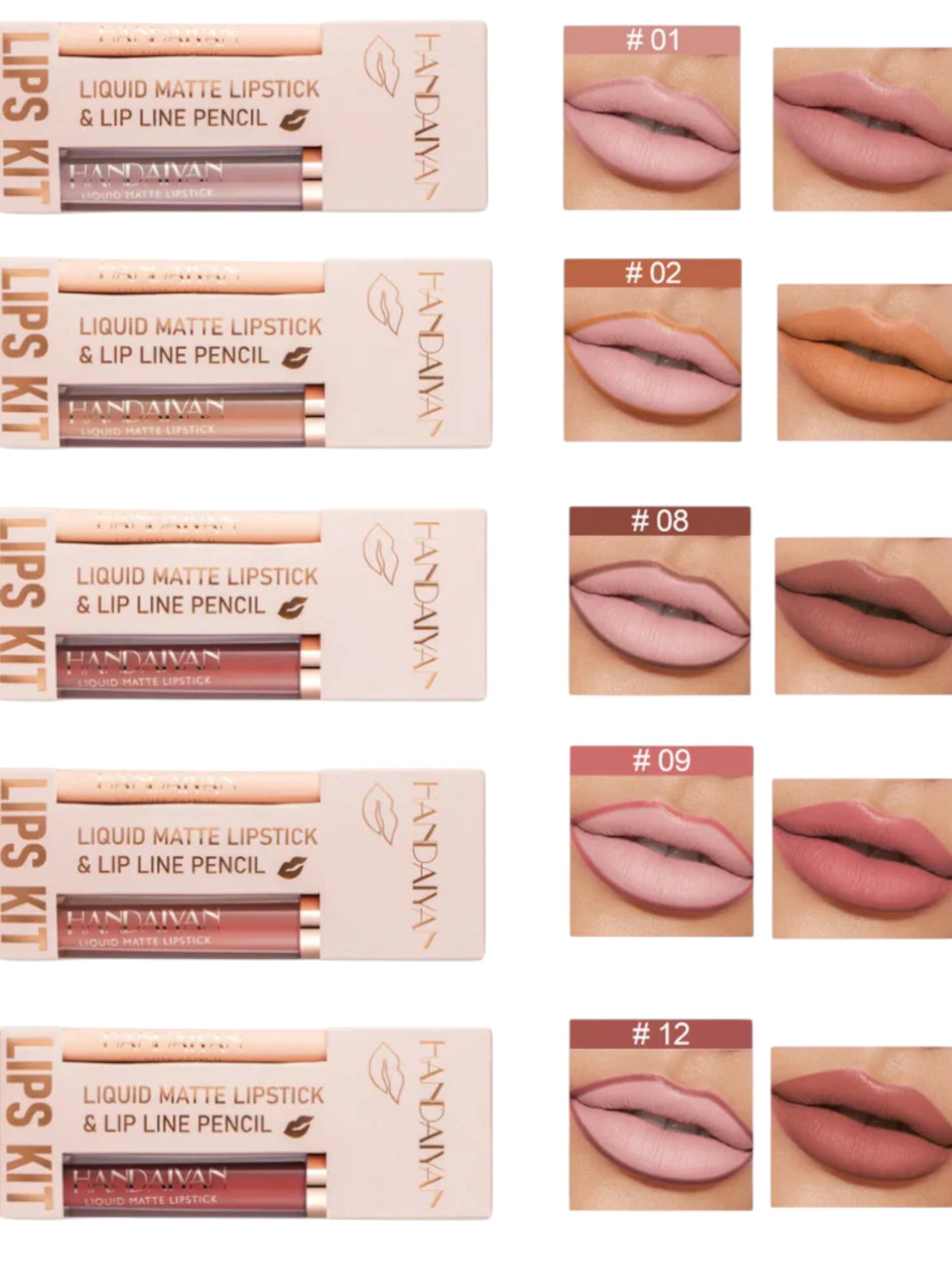 KIT LAPIZ DE LABIOS + LABIAL LIQUIDO MATTE HYAN