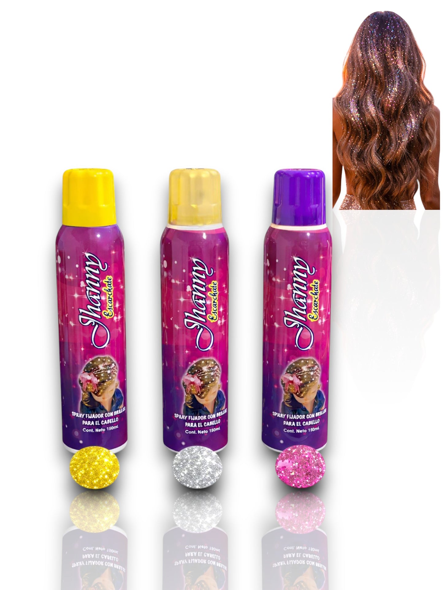 GLITTER EN AEROSOL PARA CUERPO Y CABELLO