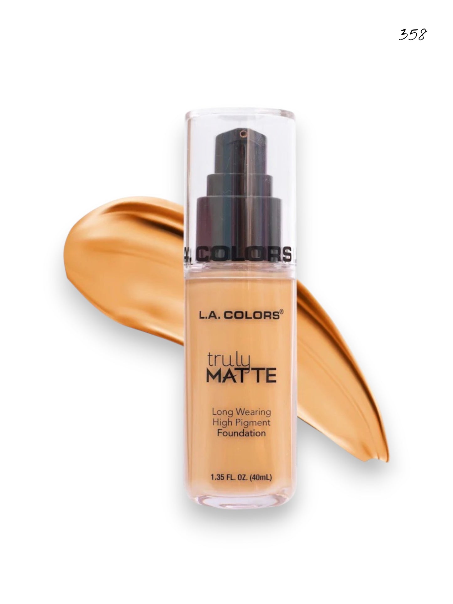 BASE LIQUIDA TRULY MATTE L.A COLORS HONEY TONO 358 CLM358