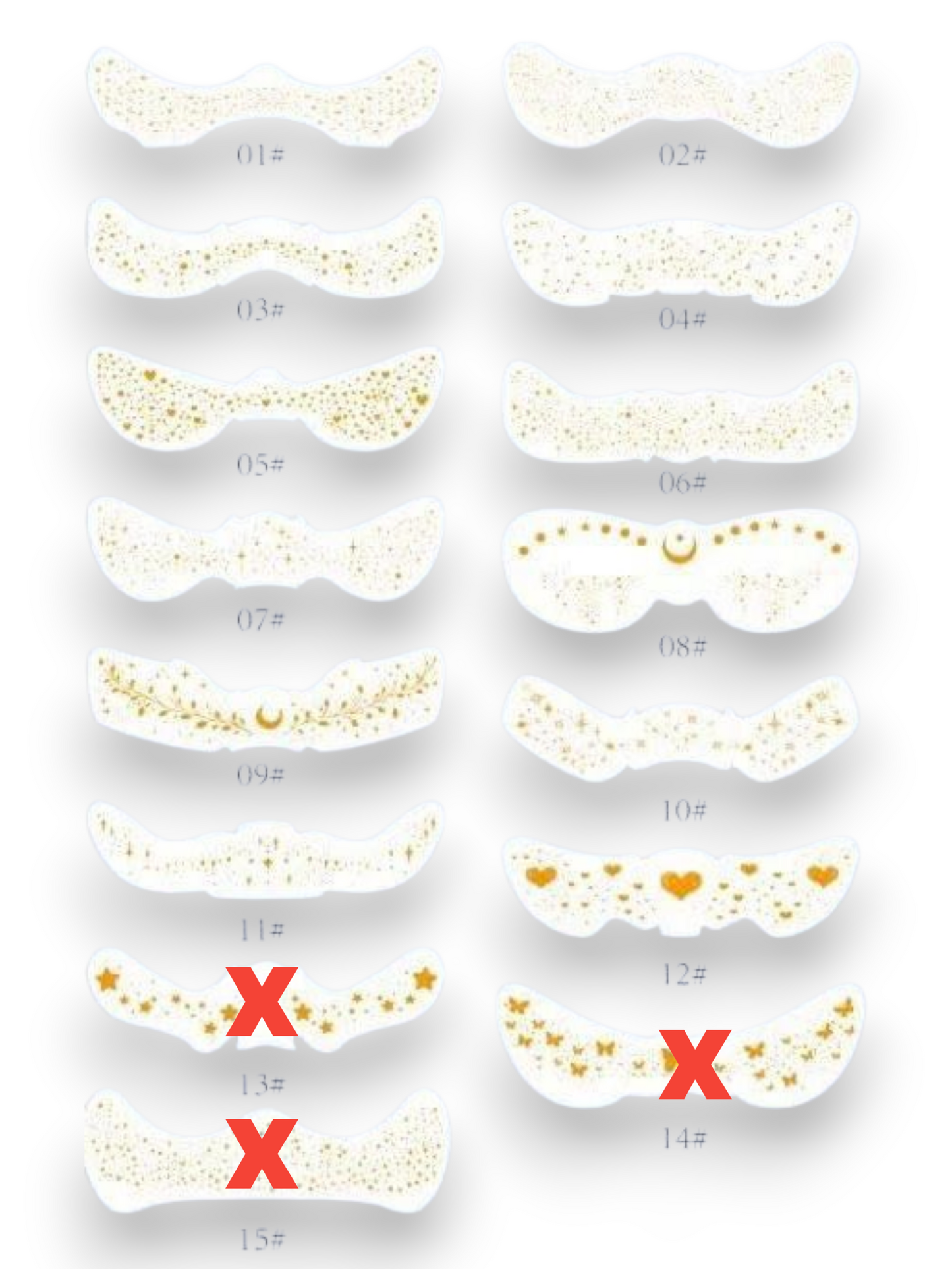 PEGATINAS DECORATIVAS PARA ROSTRO H118-2