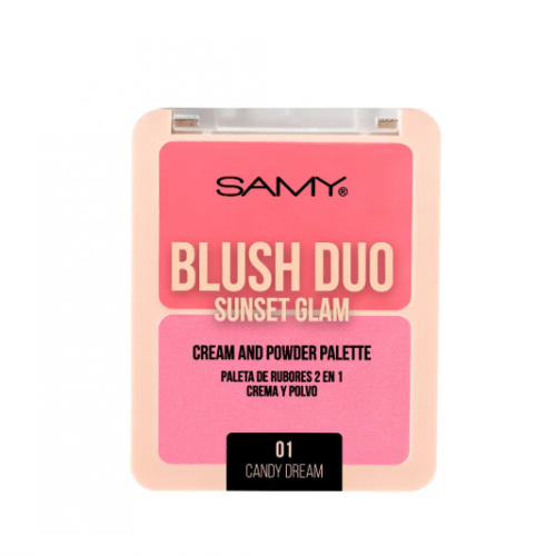 RUBOR DUO SUNSET GLAM TONO 01 CANDY DREAM SAMY