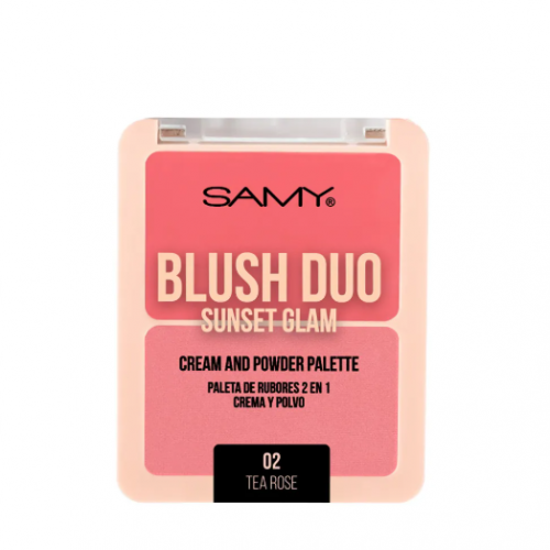 RUBOR DUO SUNSET GLAM TONO 02 TEA ROSE SAMY