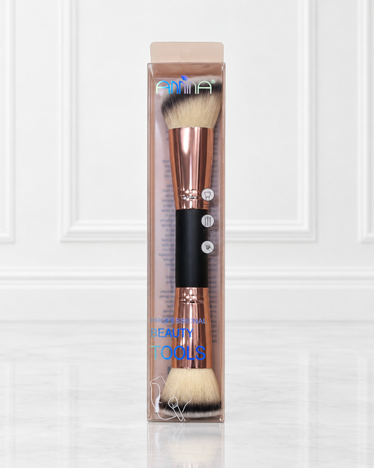 BROCHA DOBLE PARA BASE Y CONTORNO ANNINA BEAUTY TOOLS 185-5