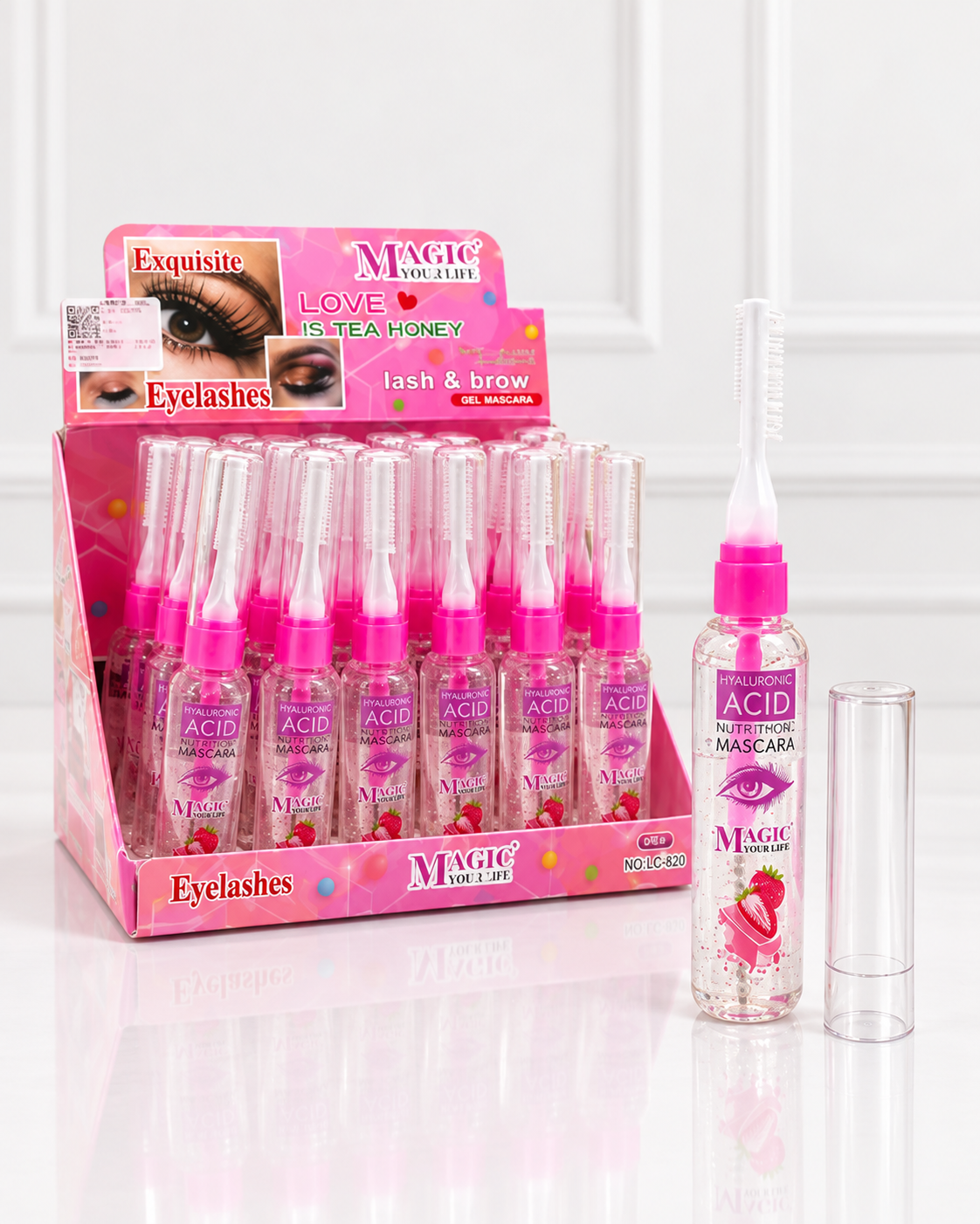 PESTAÑINA TRANSPARENTE NUTRITIVA ROSA LC1310
