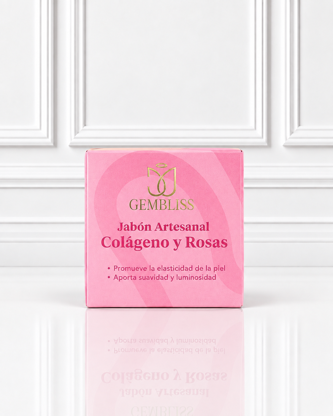 JABON ARTESANAL EN BARRA COLAGENO Y ROSAS GEMBLISS