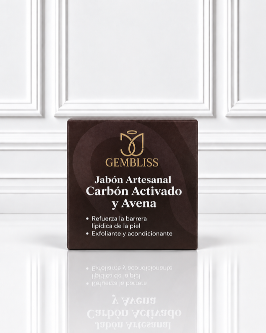 JABON ARTESANAL EN BARRA CARBON Y AVENA GEMBLISS