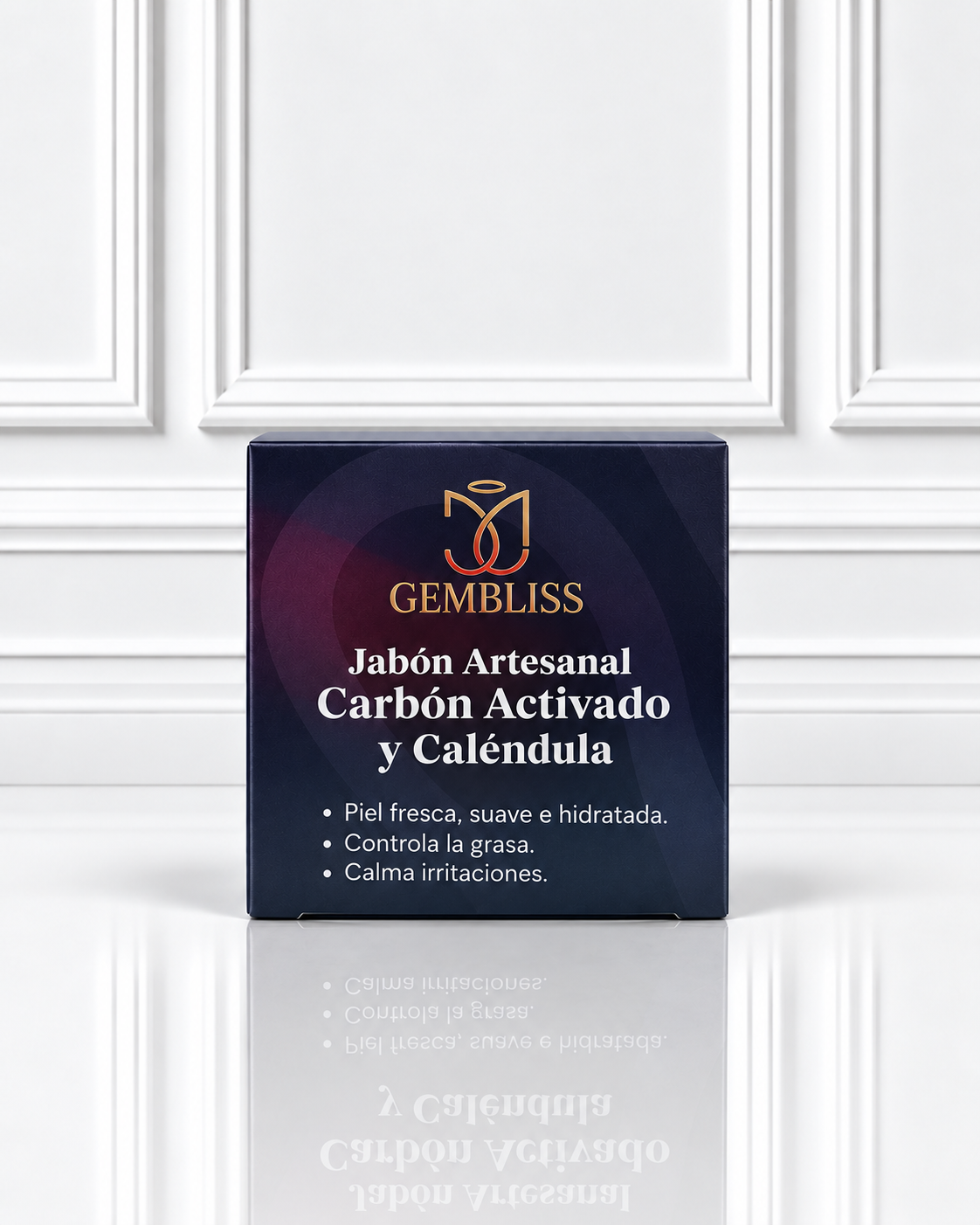JABON ARTESANAL EN BARRA CARBON Y CALENDULA GEMBLISS