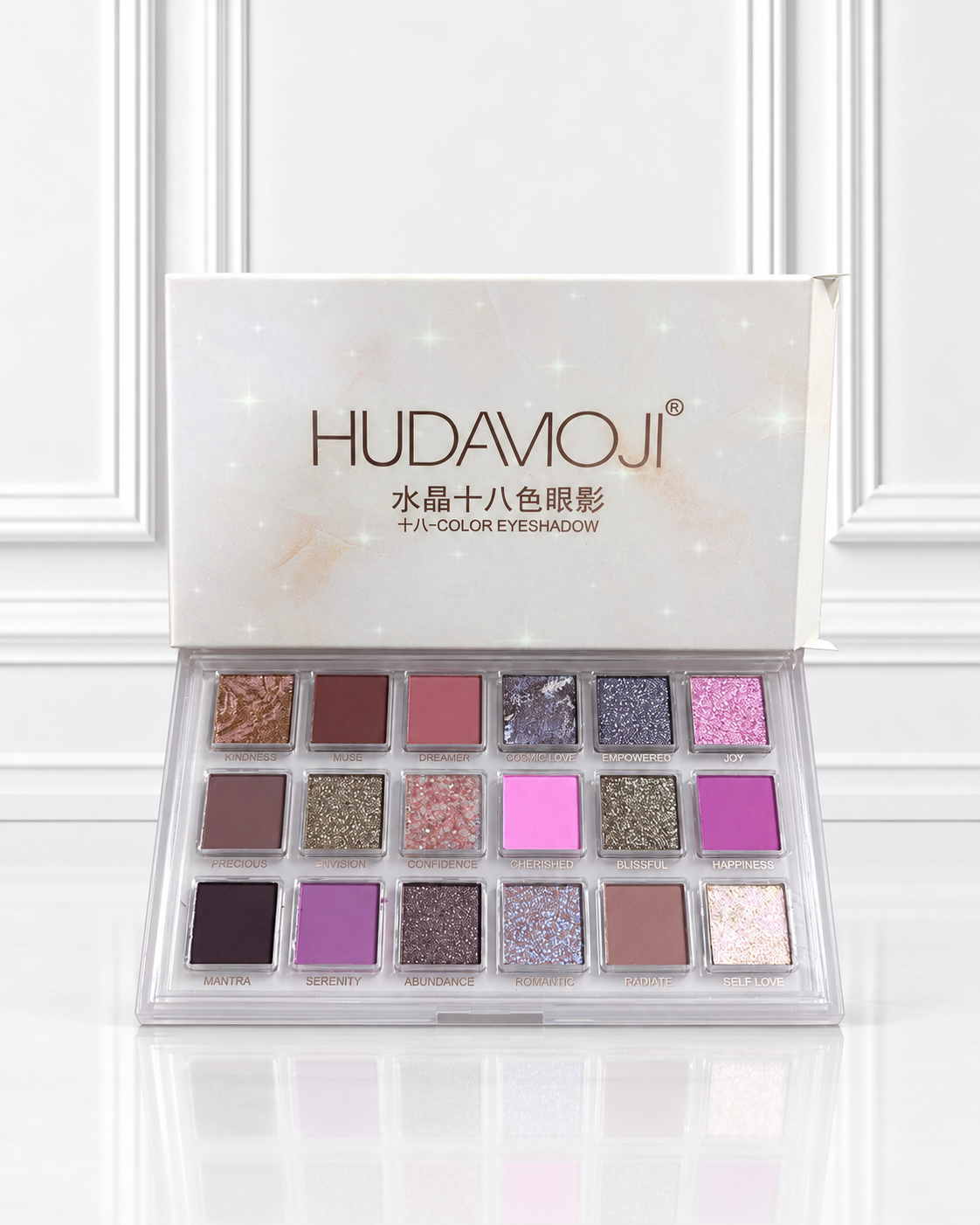 PALETA DE SOMBRAS X18 TONOS HUDAMOJI ES-18H