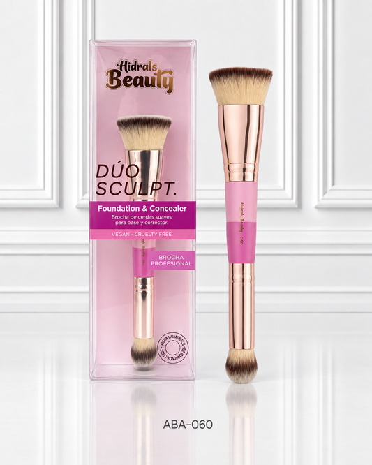 BROCHA DOBLE PARA BASE Y CORRECTOR HIDRALS BEAUTY HBA-060