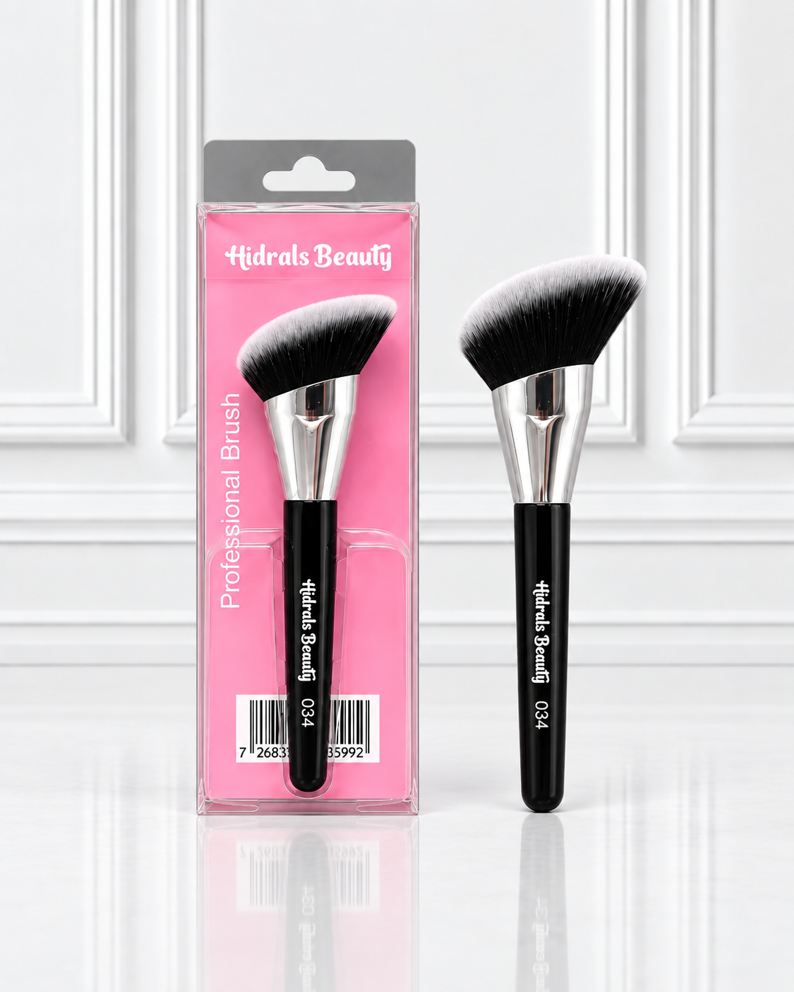 BROCHA PROFESIONAL DE BASE ANGULAR HIDRALS BEAUTY ABA-034
