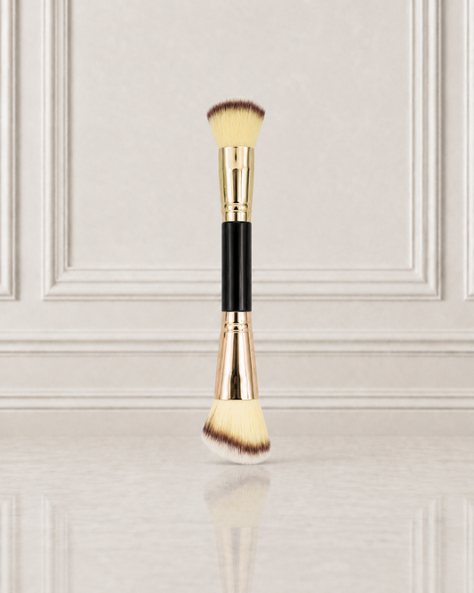 BROCHA KABUKI DOBLE PREMIUM CORRECTOR Y RUBOR