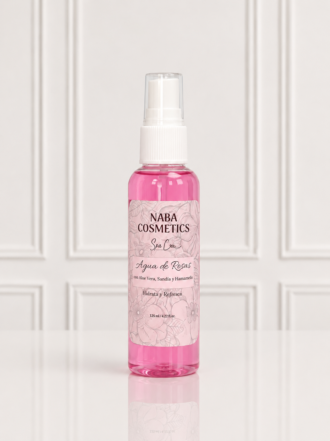 AGUA DE ROSAS EN SPRAY CON ALOE VERA NABA 60ML