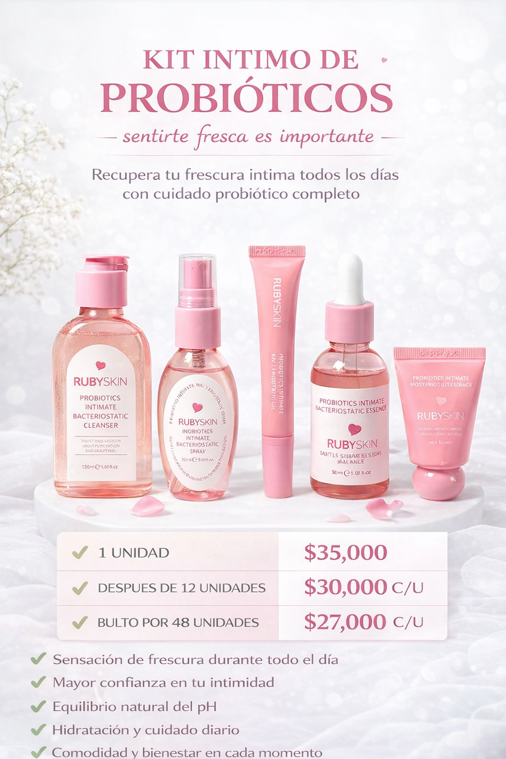 KIT INTIMO DE PROBIOTICOS - sentirte fresca es importante