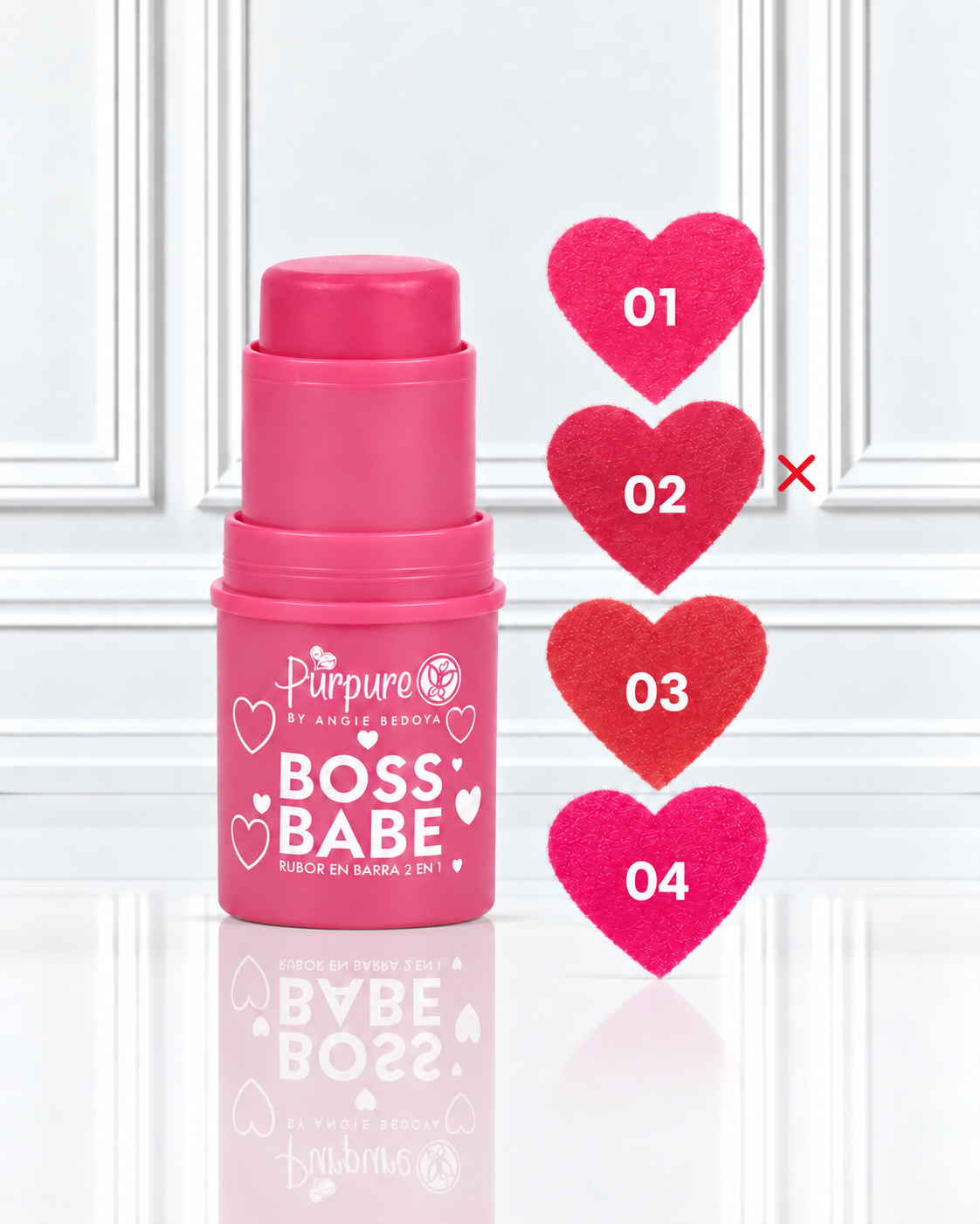 RUBOR EN BARRA 2 EN 1 BOSS BABE PURPURE