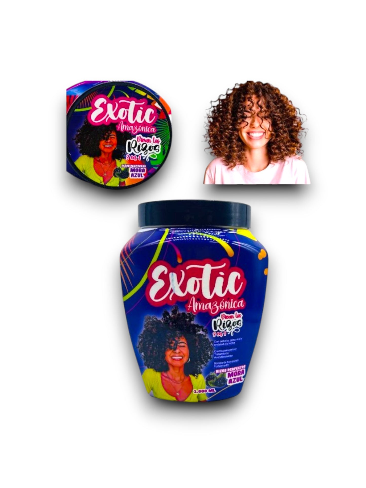 TRATAMIENTO VIVAN LOS RISOS EXOTIC MORA AZUL 1000ML