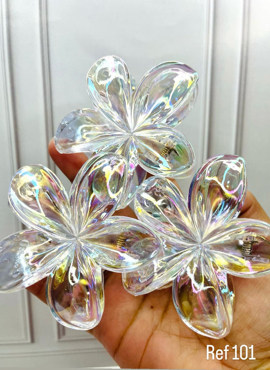 GANCHO FLOR TRANSPARENTE 101