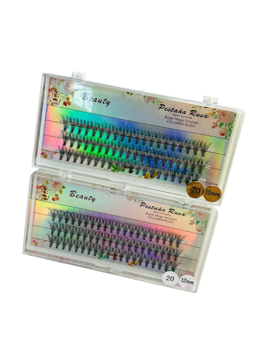 PESTAÑAS VOLUMEN RUSO BEAUTY 20 PELOS 4004
