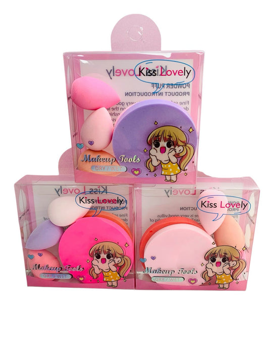 KIT DE 2 POMOS Y 3 MINI BEAUTY KISS LOVELY FP-3169