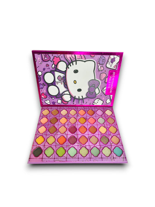 PALETA DE SOMBRAS KITTY MORADA 40 TONOS YY-016
