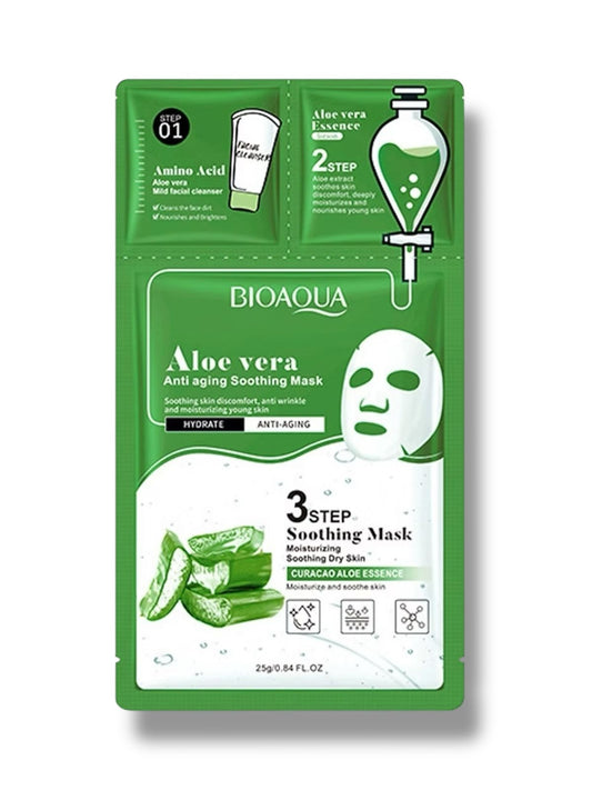 MASCARILLA FACIAL 3 PASOS ALOE BQY8236