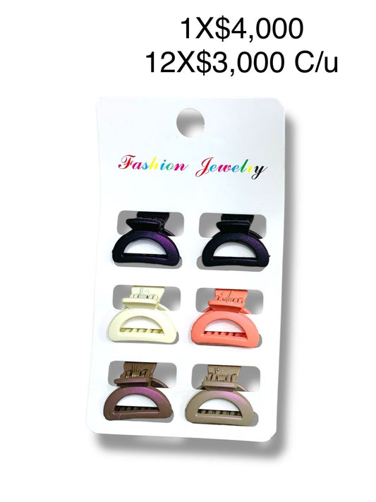 KIT X6 GANCHITOS TONO PASTEL CAI-1596