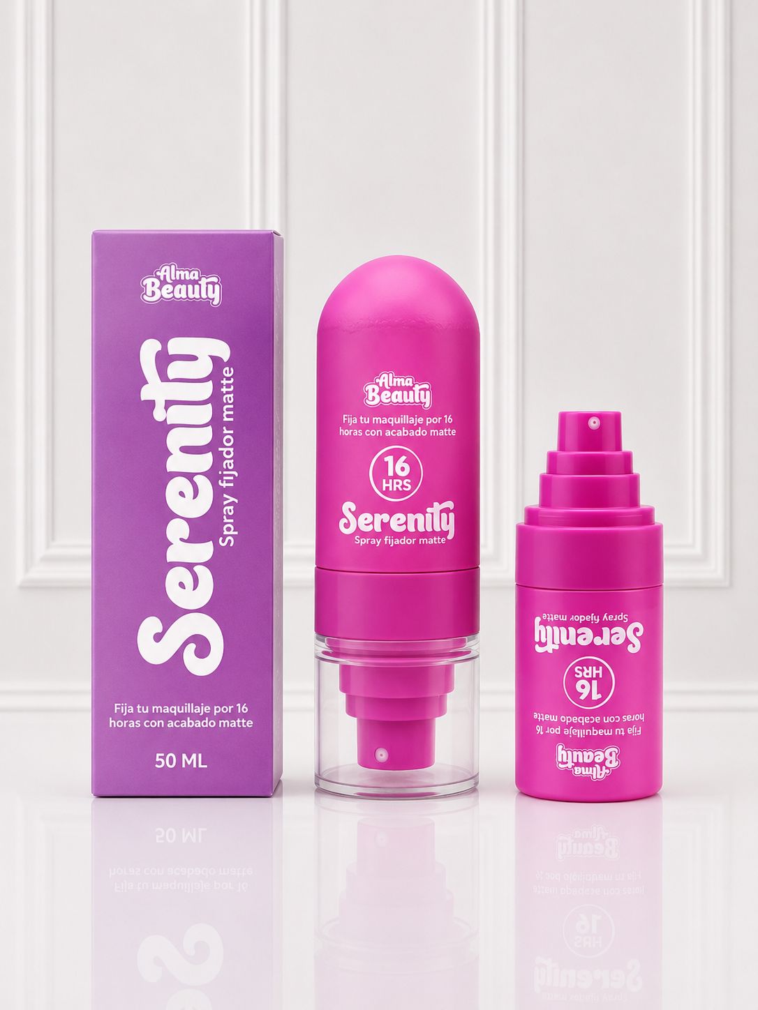 FIJADOR DE MAQUILLAJE MATTE SERENITY MORADO ALMA BEAUTY ABM-040