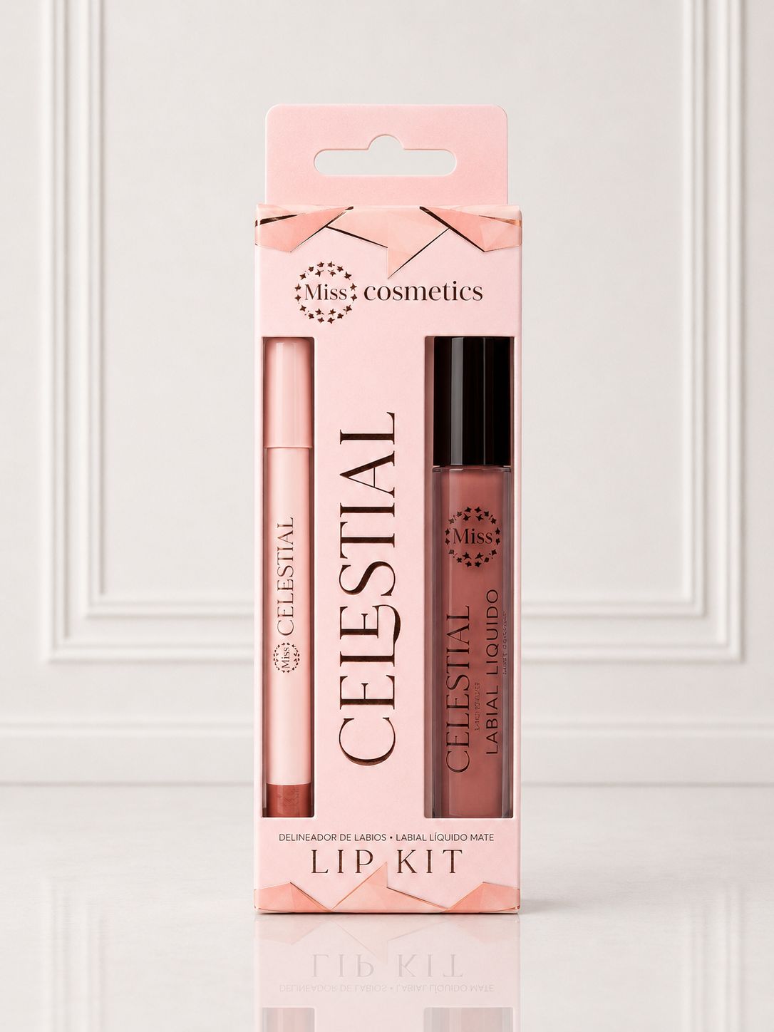 LABIAL LIQUIDO Y LAPIZ DELINEADOR MIIS COSMETICS TONO 01 PHD06-1
