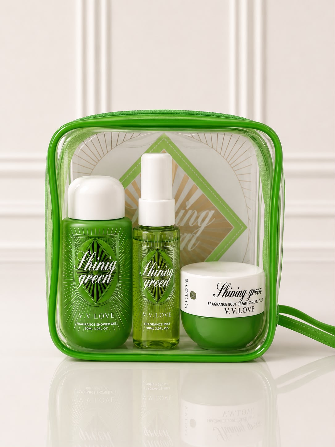 KIT VIAJERO CORPORAL VERDE V.V LOVE