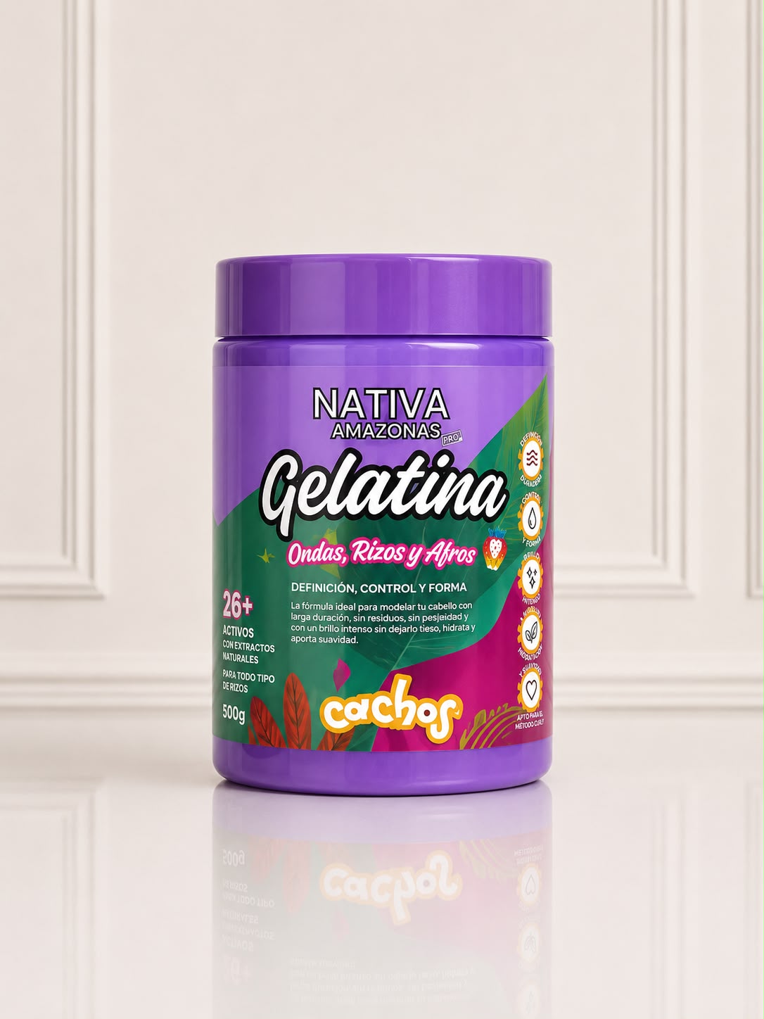 GELATINA RIZOS ONDAS NATIVA 600ML