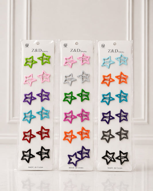 PAQUETE PINZA ESTRELLA COLORES SURTIDOS Z&D