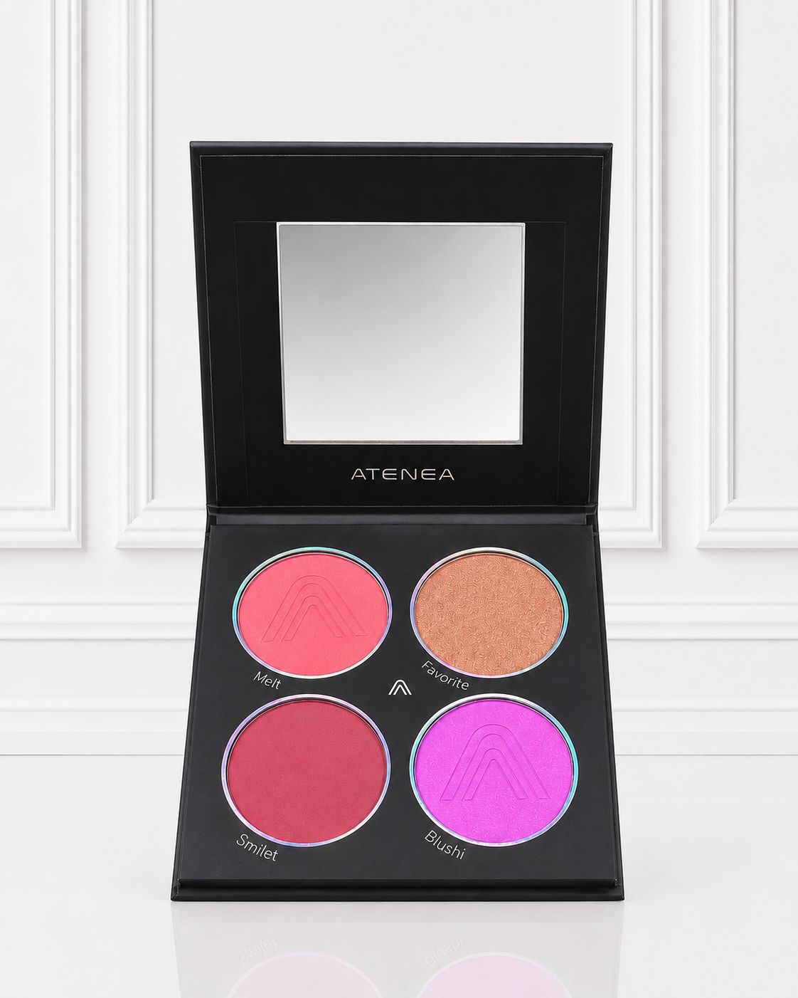 RUBOR EN PALETA X4 GLAMBLACK ATENEA