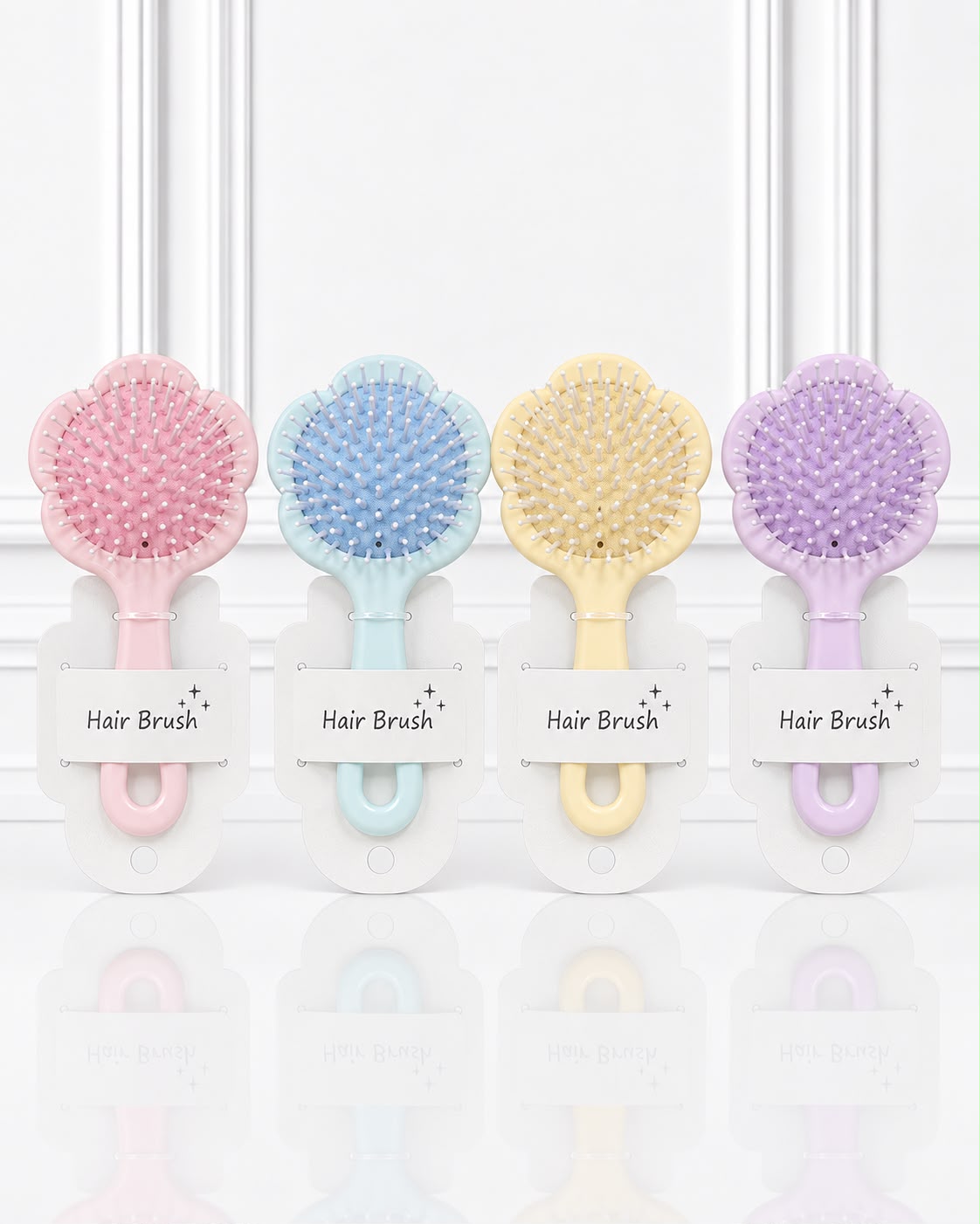 CEPILLO CON ESPEJO FLOR HAIR BRUSH DL-913