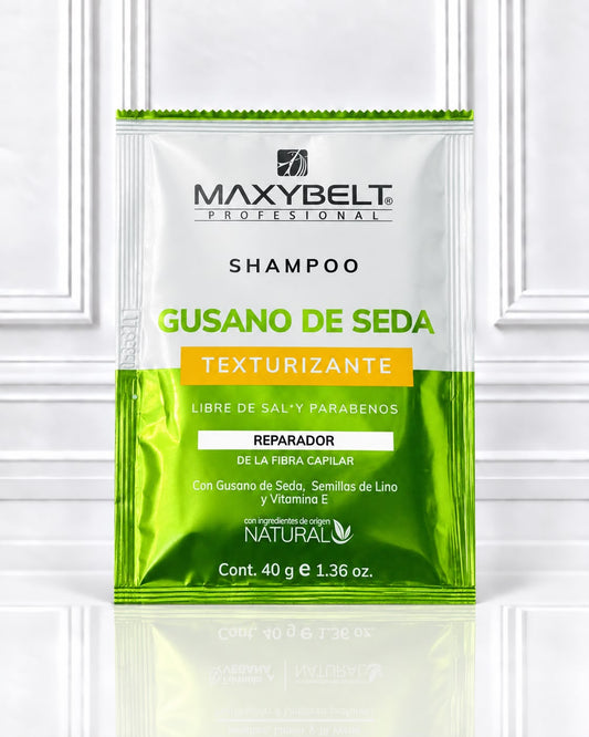 SACHET SHAMPOO GUSANO DE SEDA MAXIBELT 40G
