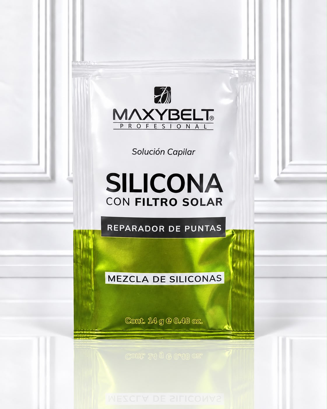 SACHET SILICONA CON FILTRO SOLAR REPARADOR DE PUNTAS MAXIBELT