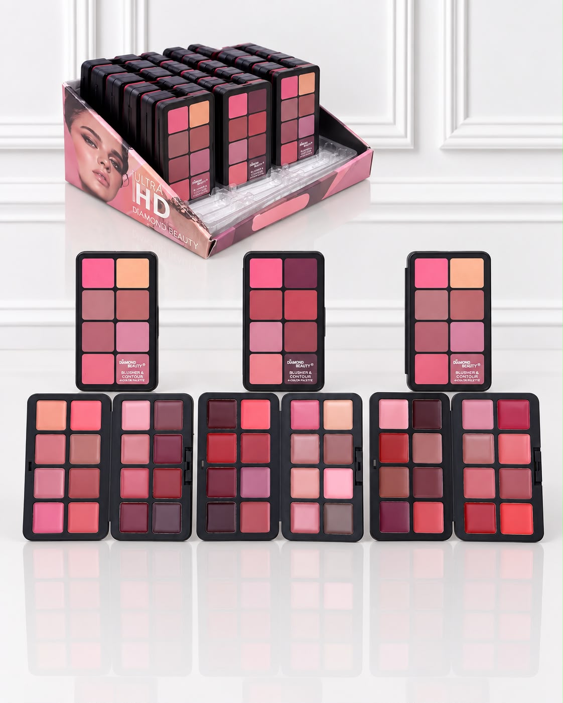 PALETA RUBOR + CONTORNO DIAMOND BEAUTY DB-895-2