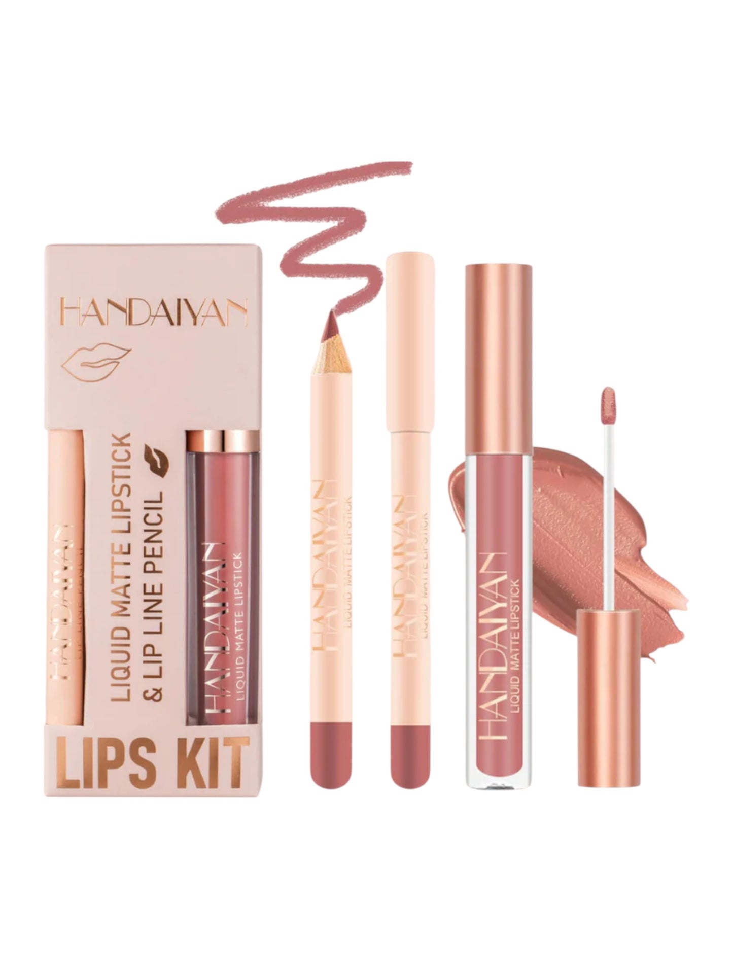 KIT LAPIZ DE LABIOS + LABIAL LIQUIDO MATTE HYAN
